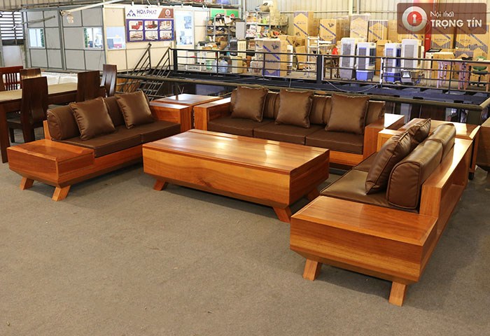 Sofa gỗ đinh hương chân vảy D214DH